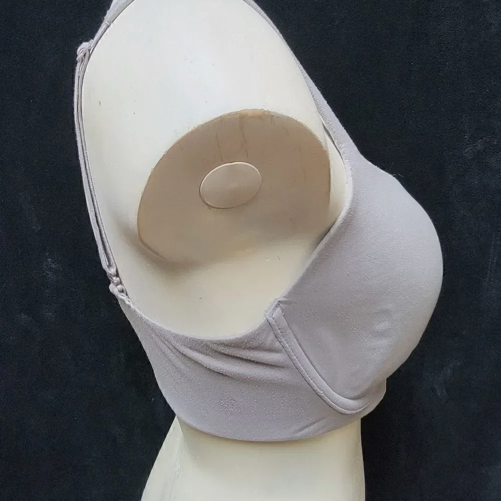 BODY BY VICTORIA TAUPE-GRAY LINED DEMI UNDERWIRE BRA, SIZE 32DDD